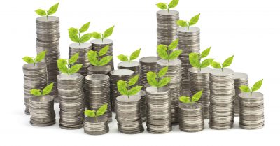 Growing Stack of coins , Saving plan investment level by minimum investment